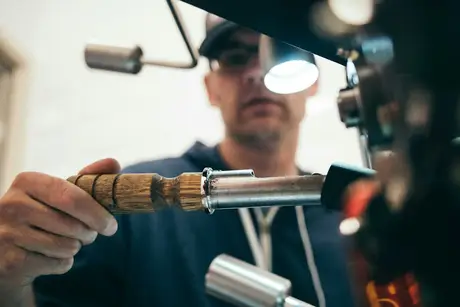 A mechanic in a workshop